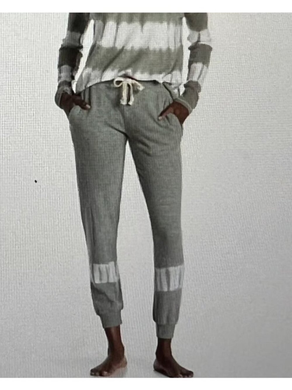 Theo & Spence Heather Green Tie-Dye Jogger Pants